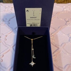 Swarovski Rose Gold Necklace with Star and Moon Charms